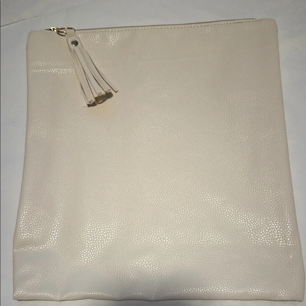 Rachel Miriam Folding Clutch Cream Pouch - Picture 3 of 10